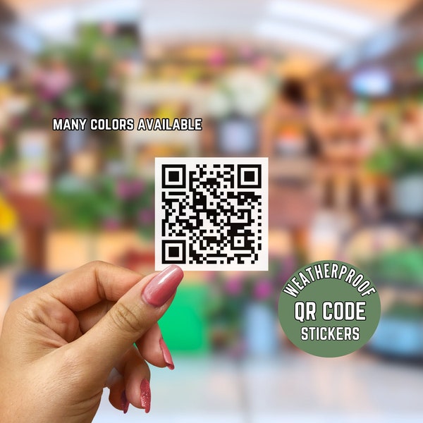 Custom QR Code Stickers, Stickers for Small Business, Scannable Sticker, Personalized QR Code, Pop Up Shops, Website Stickers, Custom Colors