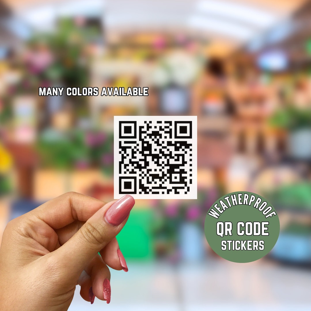 Custom QR Code Stickers, Stickers for Small Business, Scannable Sticker