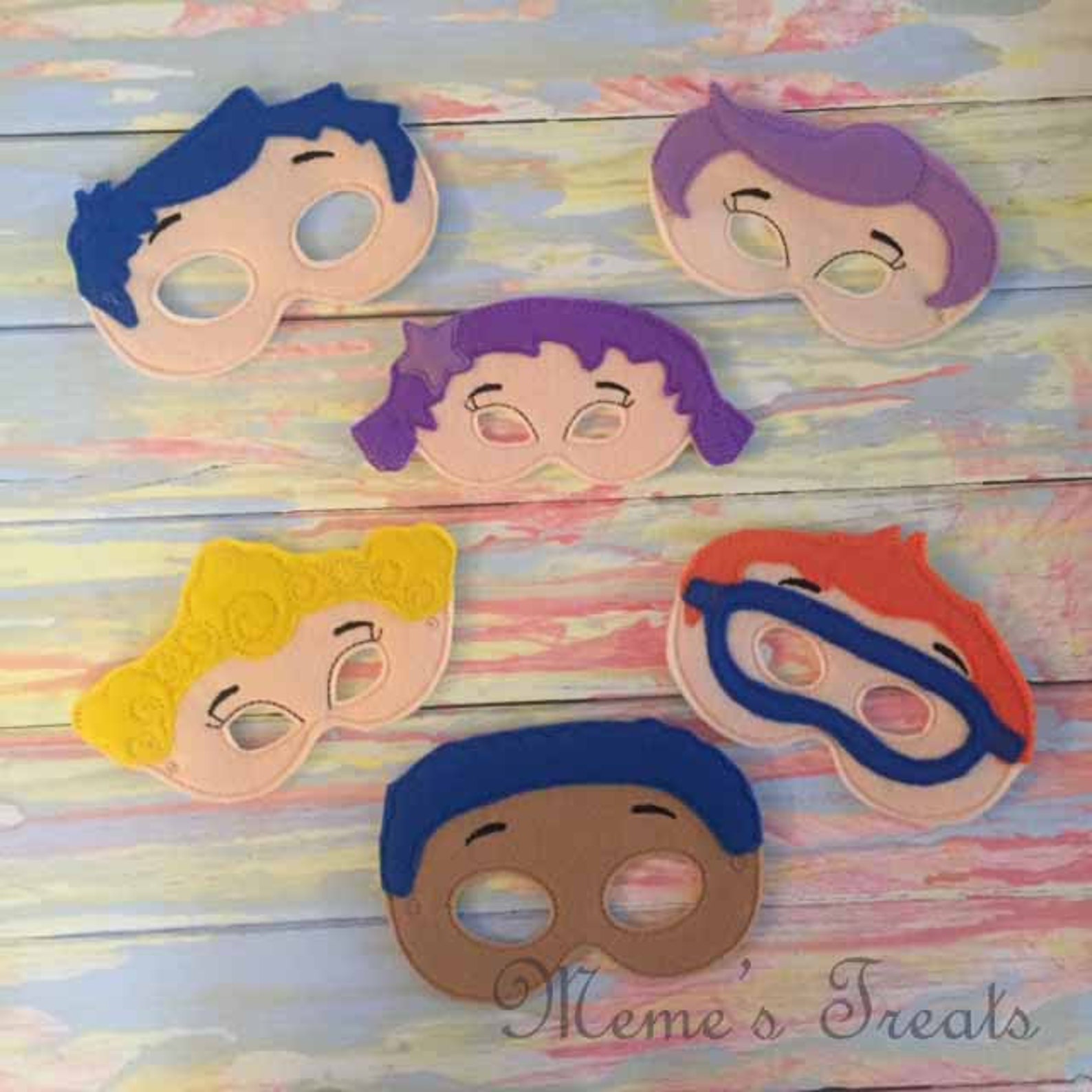 Deluxe Felt Mask Kids Mask Inspired by Bubble Guppies | Etsy