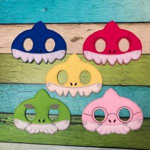 New Shark Felt Mask - Deluxe Felt Mask -- Kids Mask – Costume – Dress-Up -- Halloween -- Pretend Play -- Inspired by Baby Shark