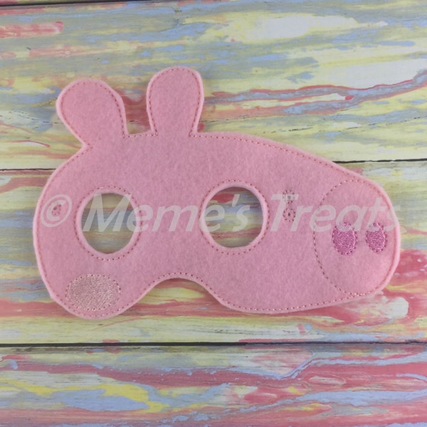 Deluxe Felt Mask -- Kids Mask – Inspired by Peppa Pig -- Costume – Dress-Up -- Halloween -- Pretend Play -- Party Favor -- Princess
