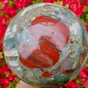 5270g Extra Extra Extra Gigantic Swaziland Bloodstone Sphere | High Quality Bloodstone Ball | Heliotrope | Stone of Babylon Healing Crystal