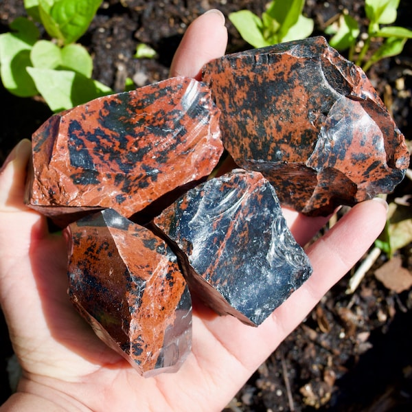 Raw Mahogany Obsidian | Crystal Affirmation " I am a warrior full of strength, stamina, and courage."