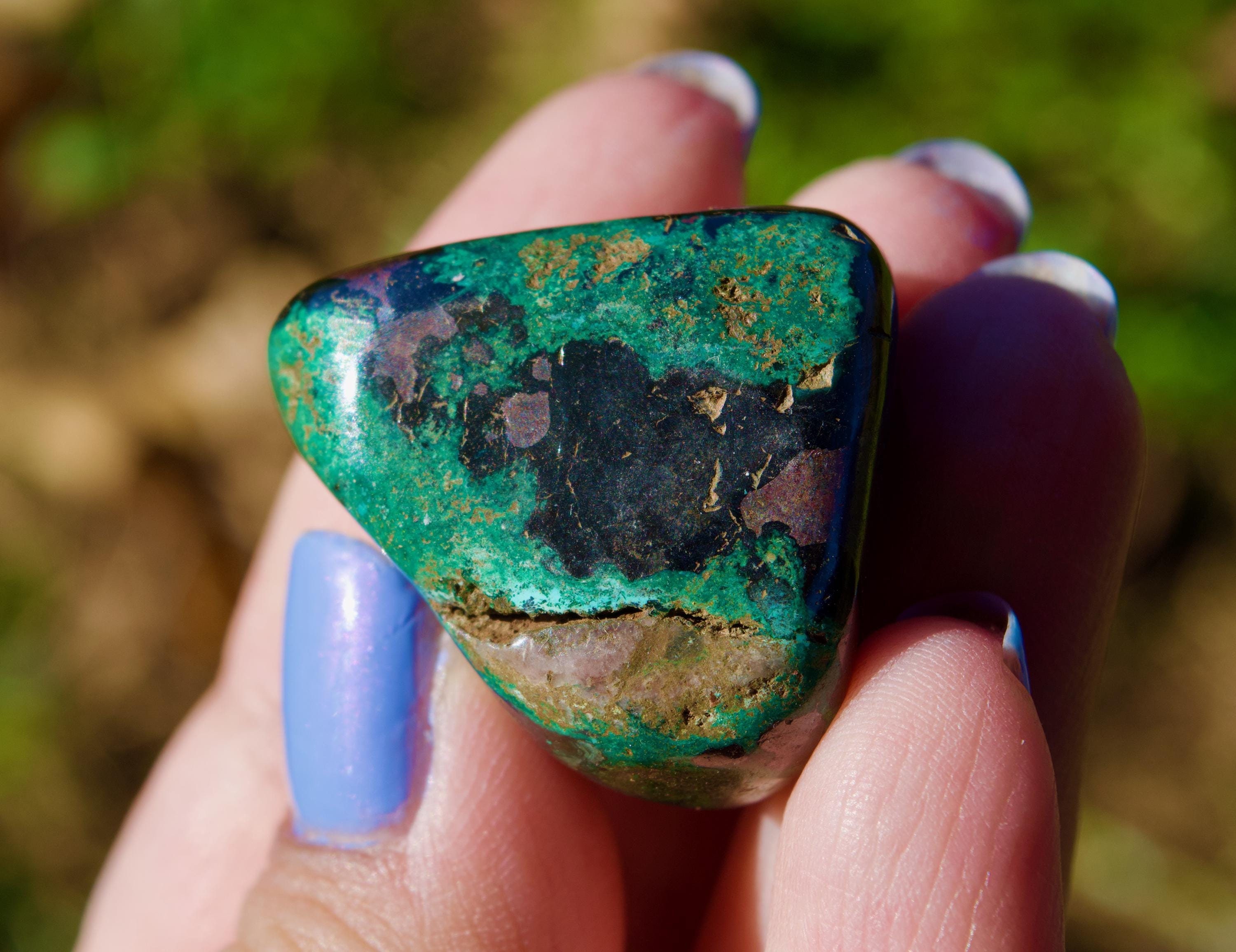 Malachite with Native Copper from Congo