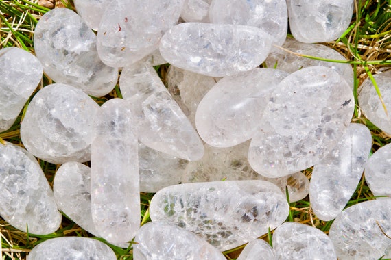 Crackle Quartz Tumbled from Brazil