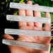 Full Moon Selenite Sticks 4' | For Cord Cutting, Directs Healing Light, Cleansing the Aura, Powerful Energy Holder