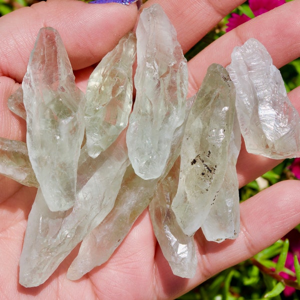 Raw Green Amethyst | Raw Prasiolite Points