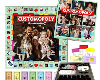 Custom Opoly Board Game-Scrapbook Photo Edition- Complete Game: Anniversary gift | birthday gift | customized gift | personalized gift