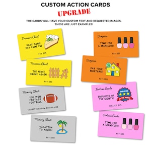 Mejora: Cartas de acción adicionales para tu juego de mesa Customopoly