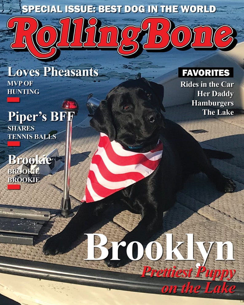 Personalized Dog Magazine CoverDog Lover Gift Customized Etsy