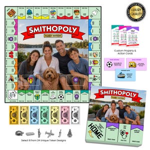 Custompoly Board Game, Personalized Game, Custom Board, Couples Gift