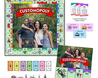 Custompoly Board Game, Personalized Game, Custom Board, Couples Gift