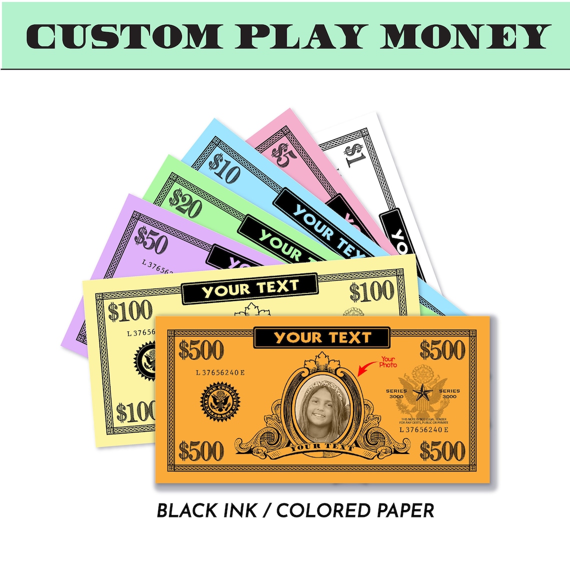 Custom Money / Play Money / Personalized Photo Funny Money | Etsy