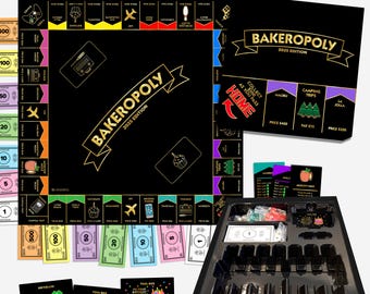 Customopoly Board Game: Black and Gold Personalized Edition, Luxury Family Game