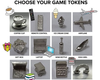 Metal Board Game Tokens-Customopoly Pawns game pieces