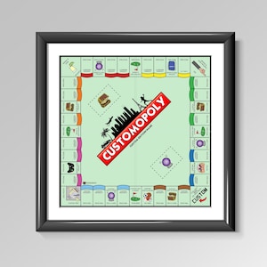 Customopoly Game Board:Custom Game Board, Personalized Custom opoly Board, Game BOARD ONLY | Birthday gift | custom gift | Game room