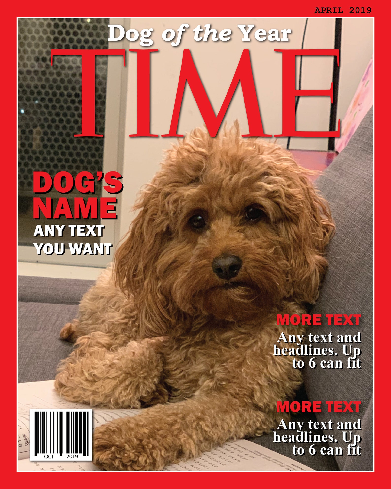 Personalized Dog Magazine CoverDogue Rolling BoneDog Lover Etsy