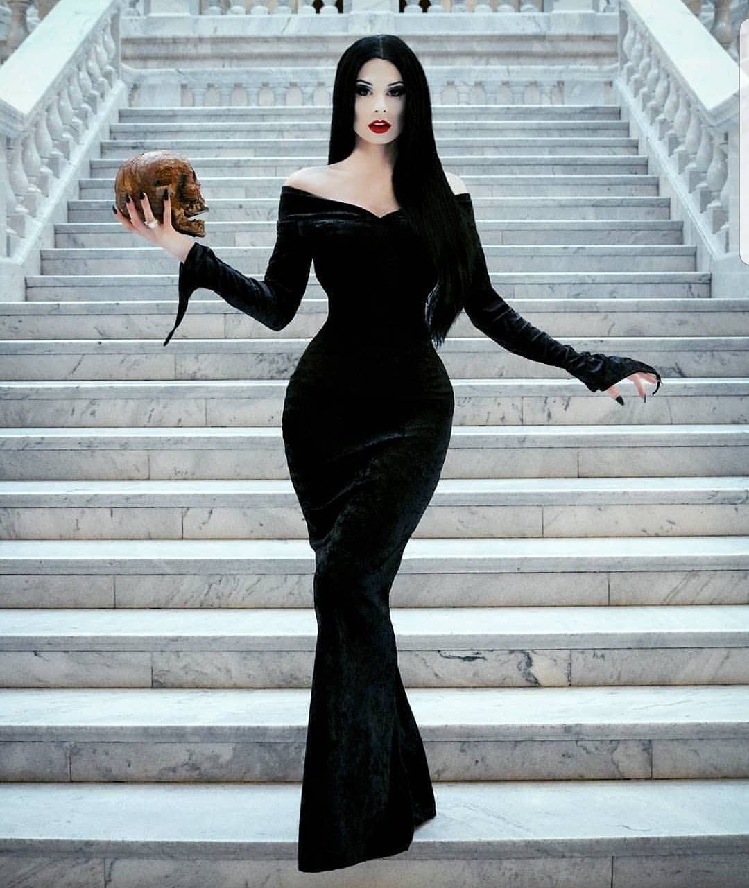 morticia adams dress