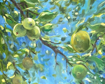 Idyllwild Apple Tree Original Oil Painting