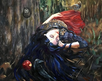 Snow White Original Oil Painting by R. Noelle