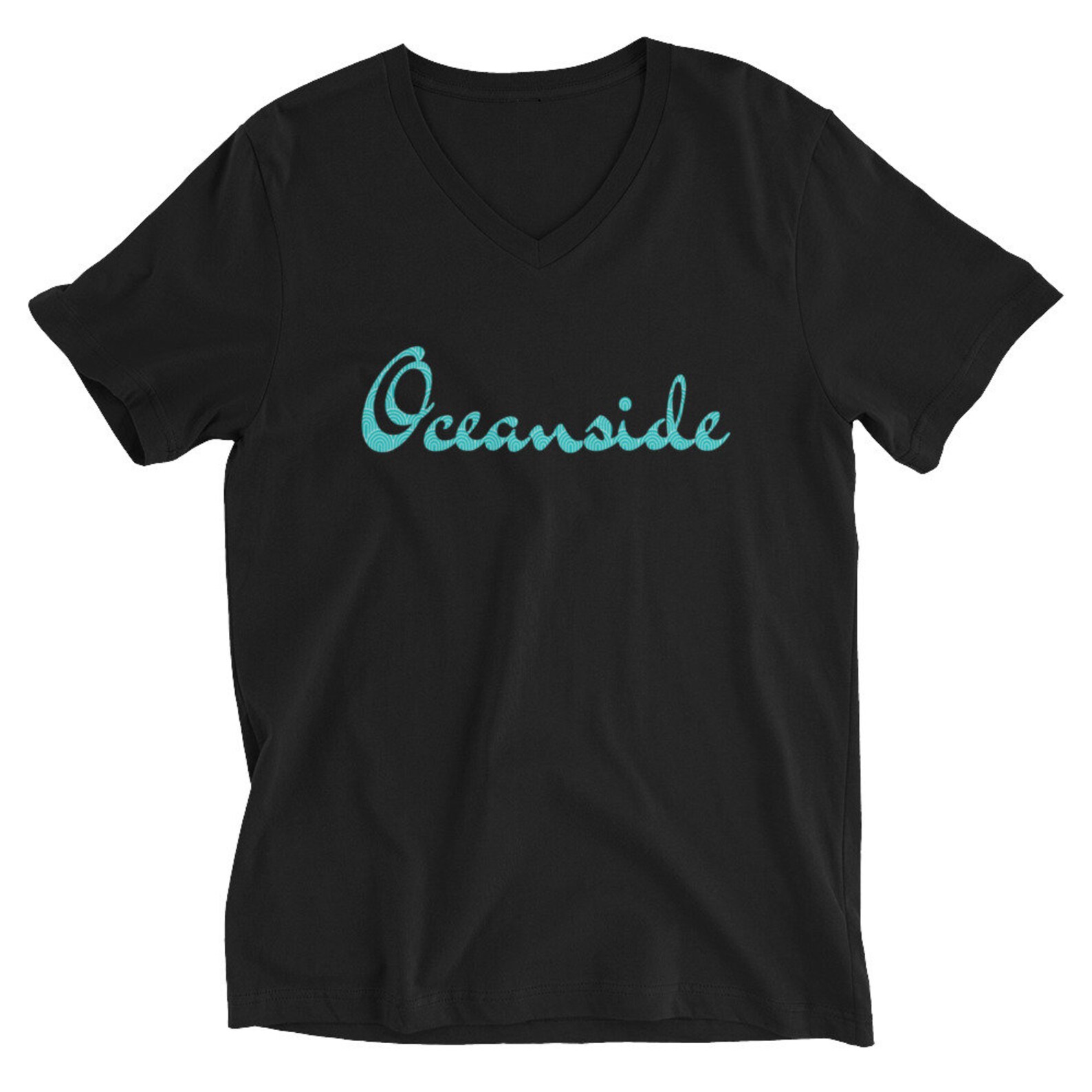 Oceanside Unisex Short Sleeve VNeck TShirt Etsy