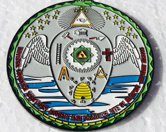 Masonic Memphis Misraim Primitive Rite Masons Car Emblem