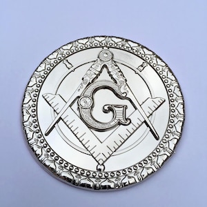 Masonic Master Mason Heavy automobile Car Emblem Silver Chrome Finished