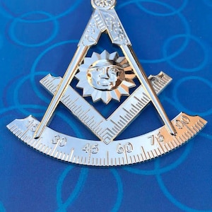 Masonic Past Master By NMS Kettenkragen Anhänger Juwel Silber