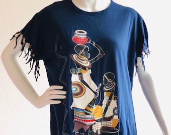 Gray With Navy Fringe Beer T Shirt Dress - Etsy