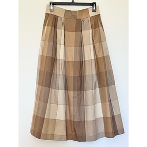 Vintage 1960s Claudia & Marc Plaid Wool Skirt