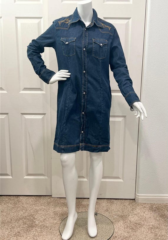 Vintage Y2K Diesel Robe en jean Veste Taille Large France