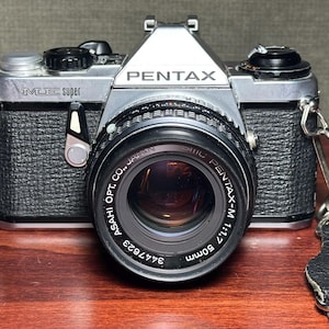 Pentax ME Super 35mm SLR Black + SMC M 50mm F1.7 Lens From Japan
