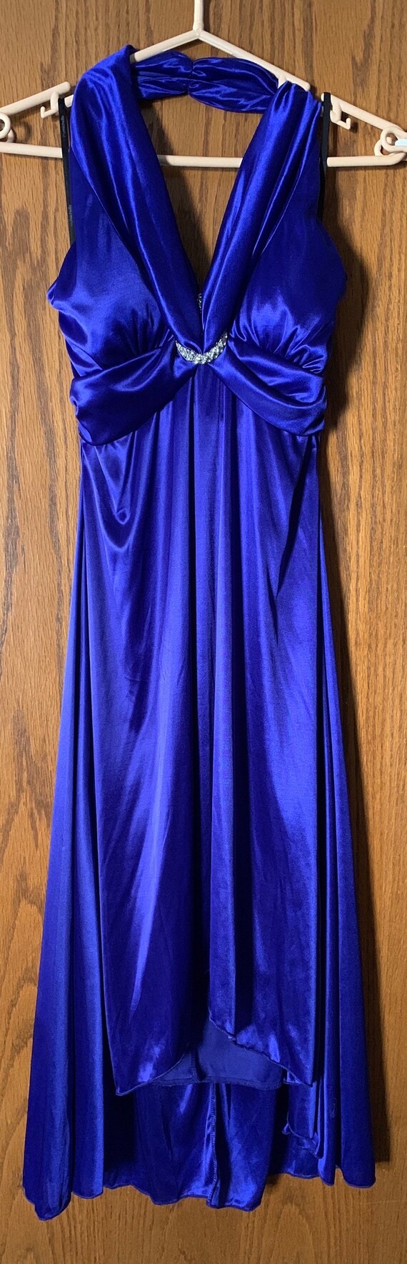 My Michelle Womens Dress Satin Purple 