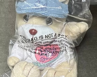 Rare Precious Moments 20th Anniversary Limited Edition Plush Baby Bear SamB Cap