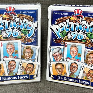 2 kaartspellen Politicards 1996