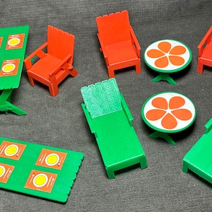 Vintage 1968 Mattel Ldle Snap Happy Terrasse Möbel Picknick Tisch
