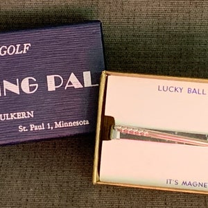 Rare Vintage Magnetized Putting Pal Lucky Golf Ball Marker Clip Mulkern St Paul
