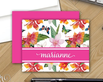 Preppy Beach Theme Monogram Stationery Mix /& Match Patterns Seashells Personalized Notepad Create Your Own Custom Printed Note Pad