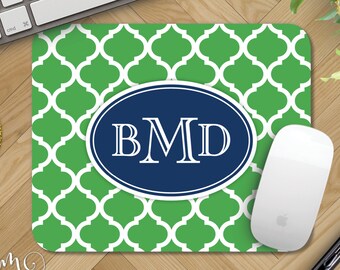 Custom Printed Home Office Decor Personalized Desk Accessory Gift Venetian Mousepad Monogrammed Mediterranean Pattern Mouse Pad