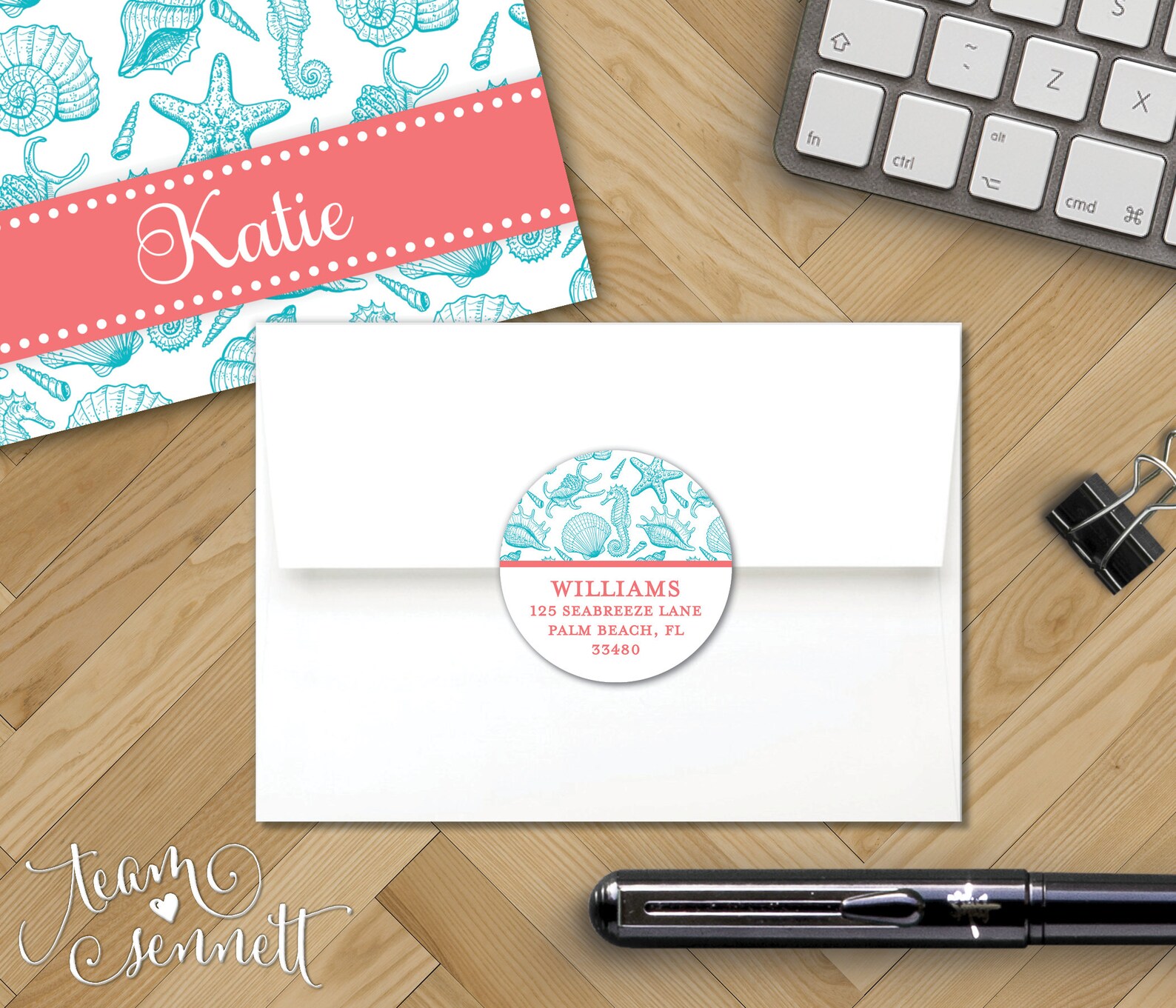 Seashells Return Address Labels Beach Theme Address Stickers Etsy