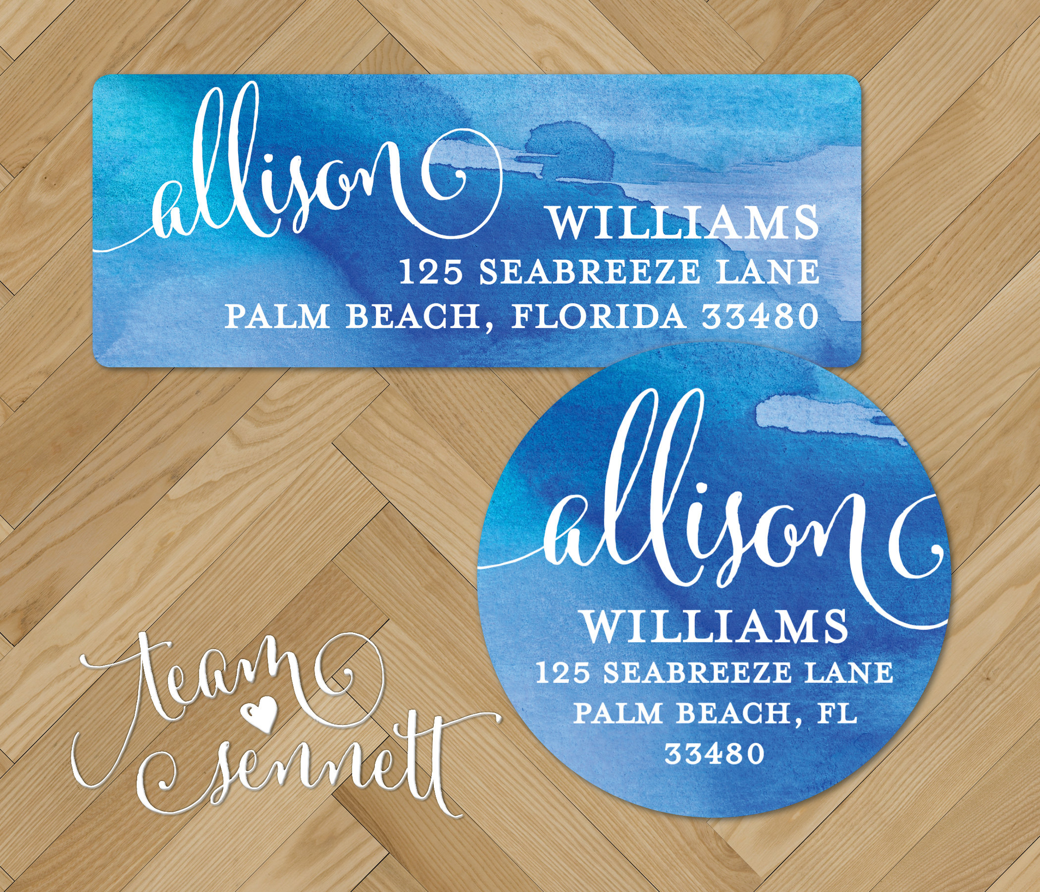Watercolor Wash Return Address Labels - Painted Pattern Address ...
