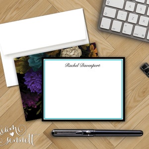 Baroque Personalized Flat Notecards