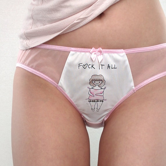 F*** IT ALL knickers- cute pink panties, panty knicker undies, censored sas...