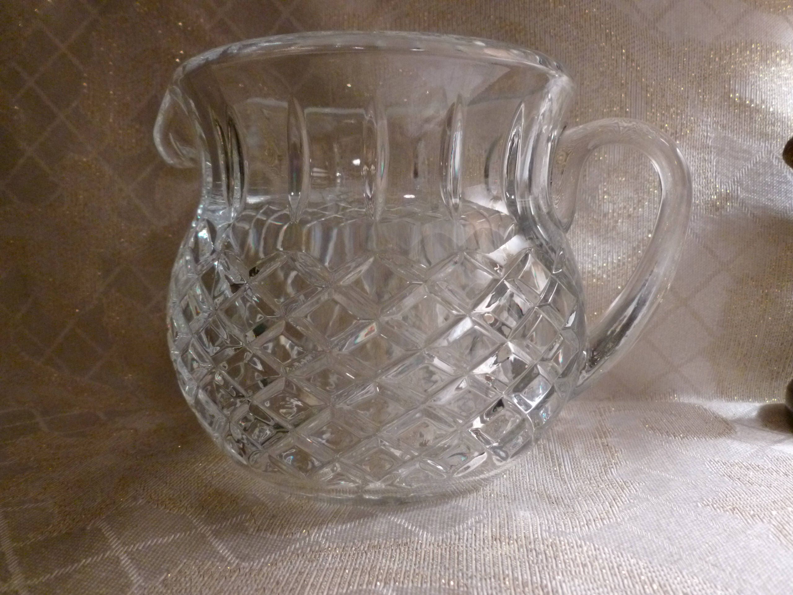 Vintage Crystal Pitcher Exceptional Detailed Cut Design Etsy