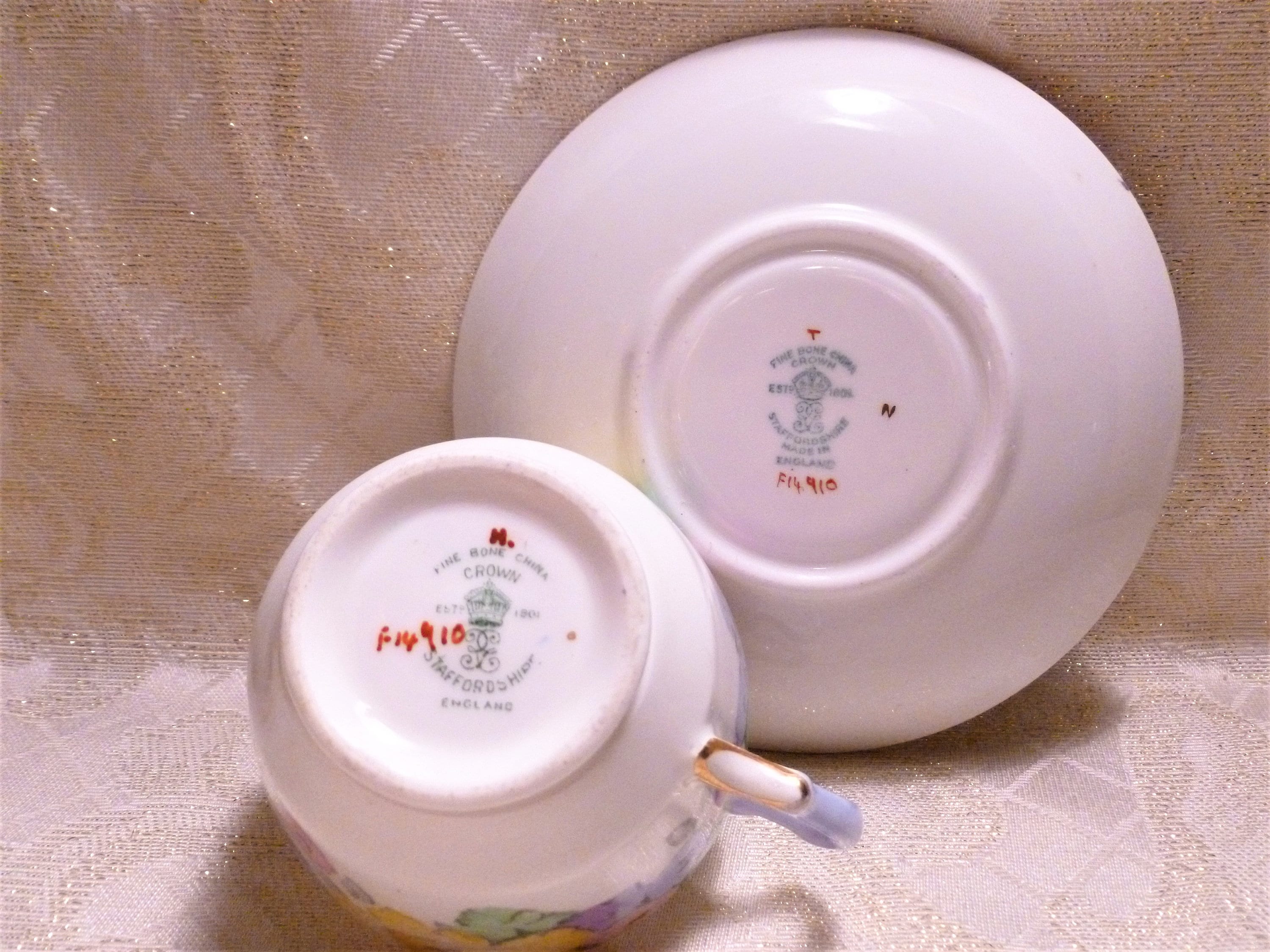 Crown Staffordshire England Fine Bone China Vintage Demitasse Etsy