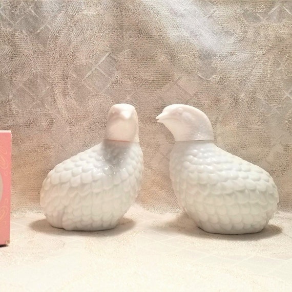 Partridge Collection Avon Perfume Bottles Set Of Two Exceptional Display One Original Box Always FREE Domestic SHIPPING