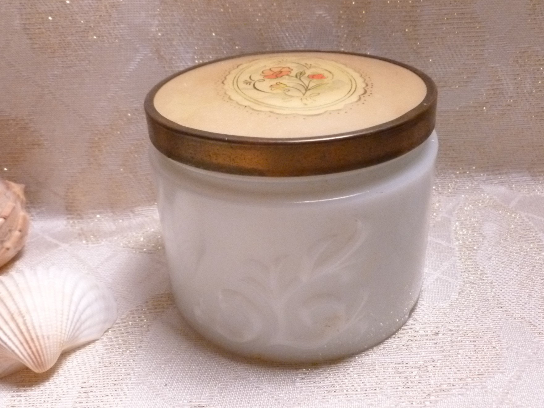 Milk Glass ~ Antique & Vintage Cold Cream, Salve and Ointment Jars