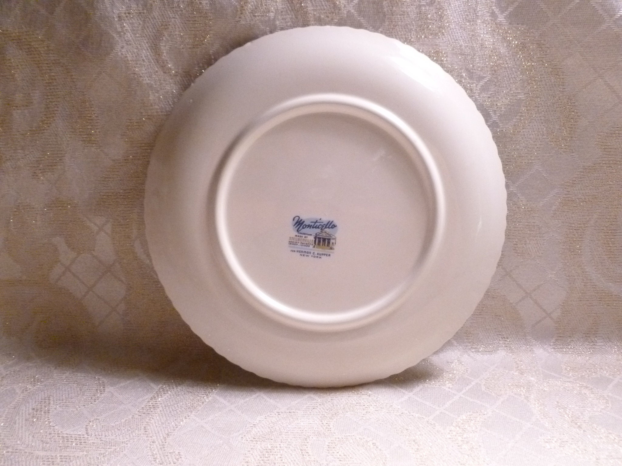 Steubenville for Herman C. Kupper New York Monticello Pattern Etsy