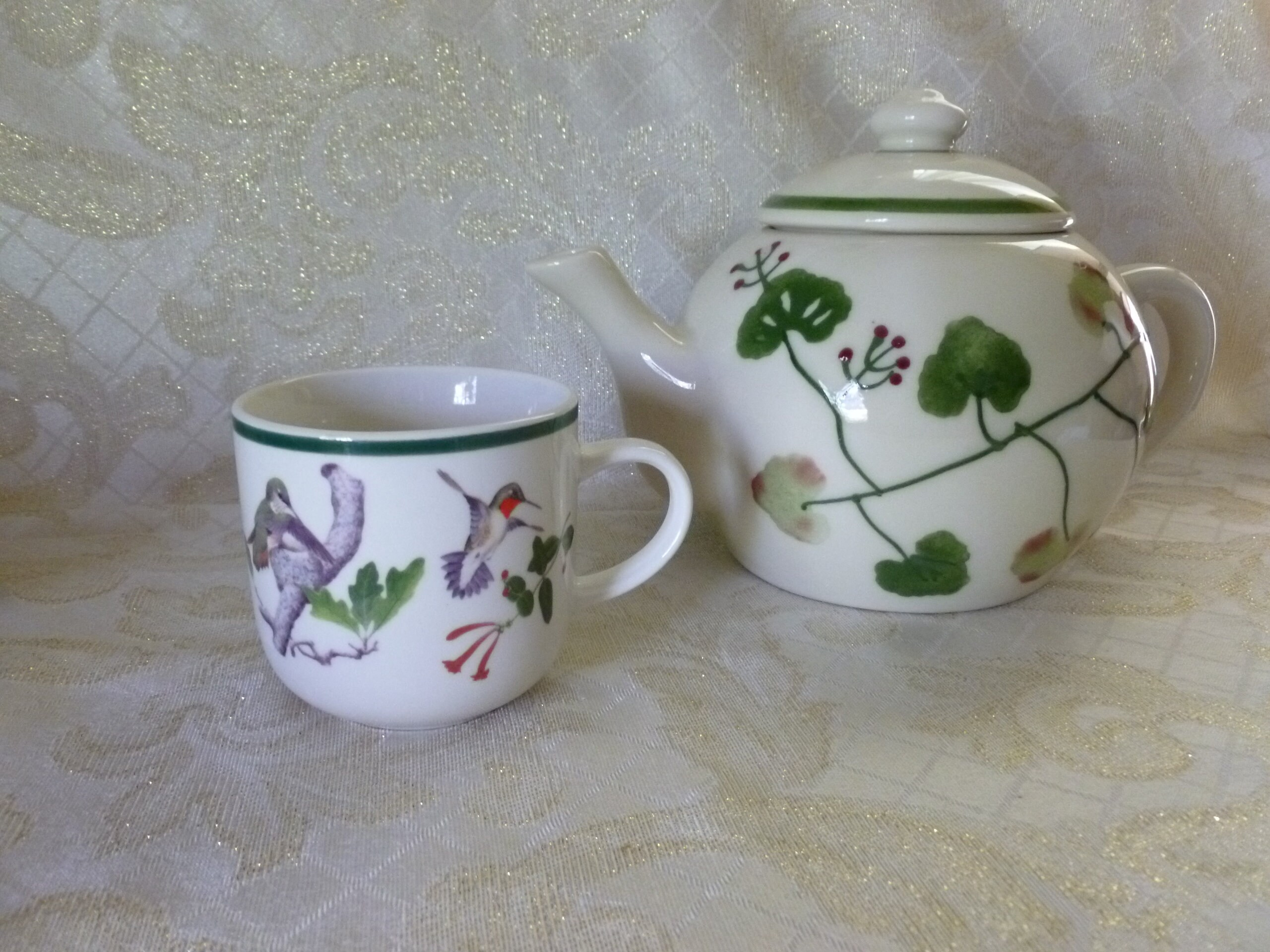 Vintage Hartstone Pottery Large Teapot 6 Cup Geranium Pattern Etsy