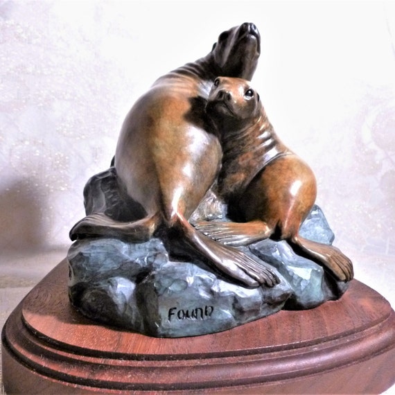 Carmel Collectibles Offers A Cast Bronze By Honored Artist Jeff Oens Entitled Found 1988 Hallmarked Gallery Quality 5/75 Exceptional